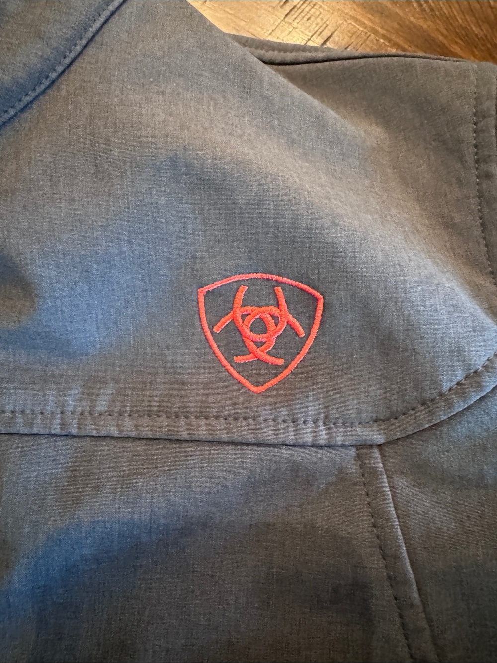 Ariat Women's Charcoal Softshell Jacket with Orange Accents - Picture 3 of 7